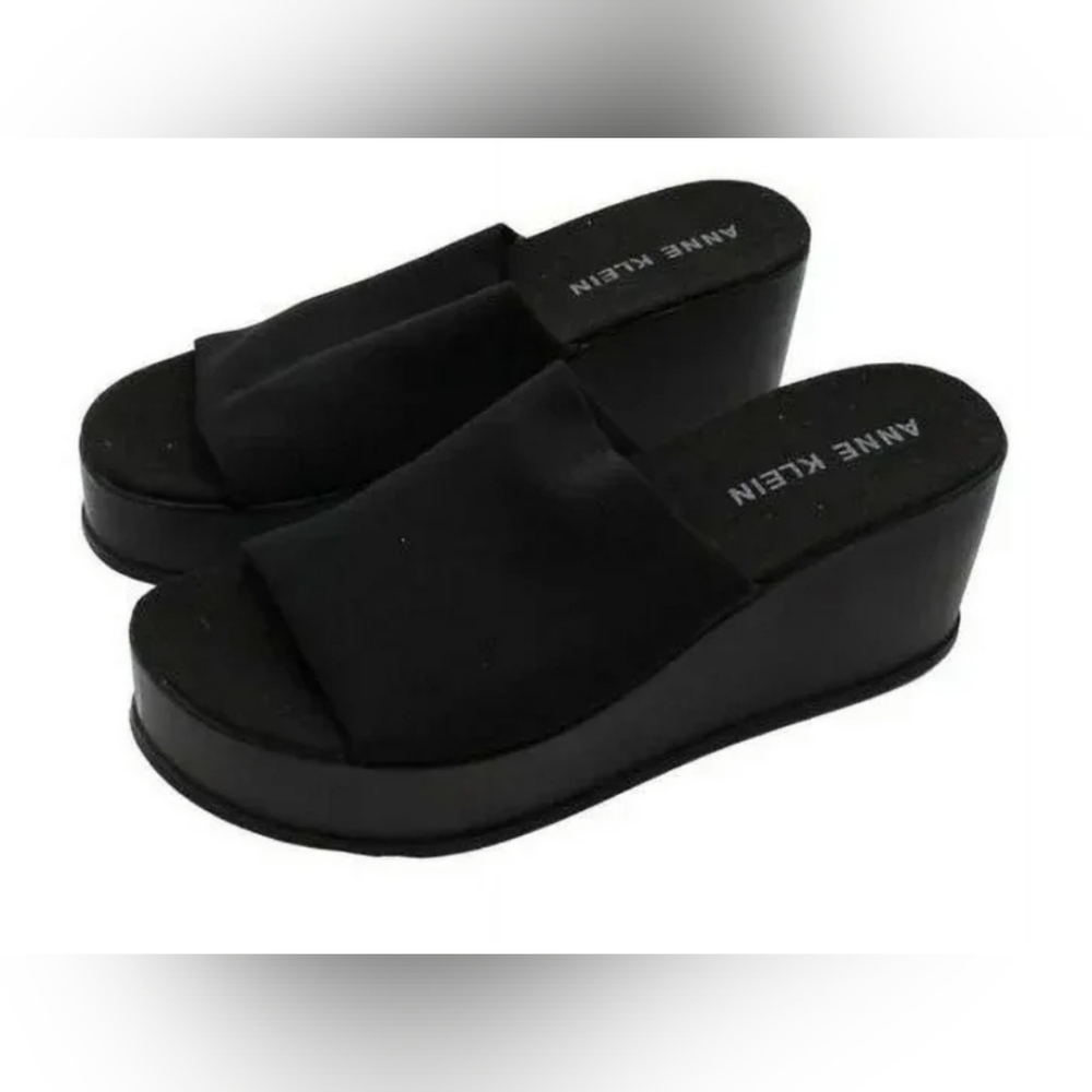 LIKE NEW~Anne Klein Akventi Blk Stretch/ SIZE 7.5